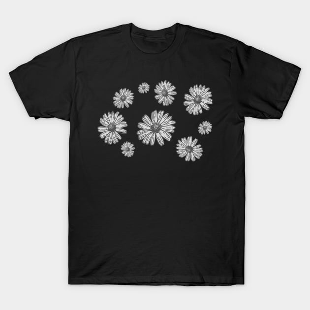 Floral Daisy Pattern - Stylish T-Shirt by LukjanovArt